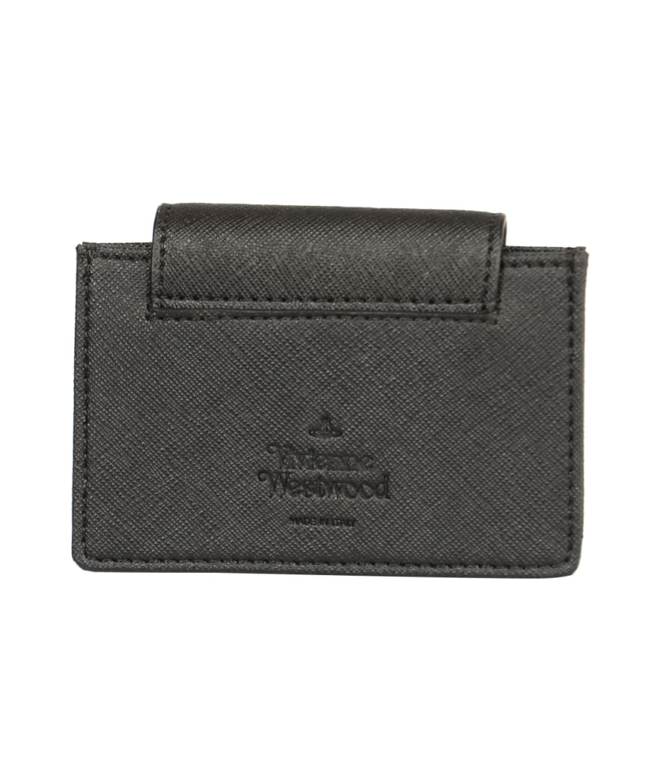 【VIVIENNE WESTWOOD】Women's Saffiano Flap Card Holder Vivienne Westwood Saffiano Flap Card Holder | italist