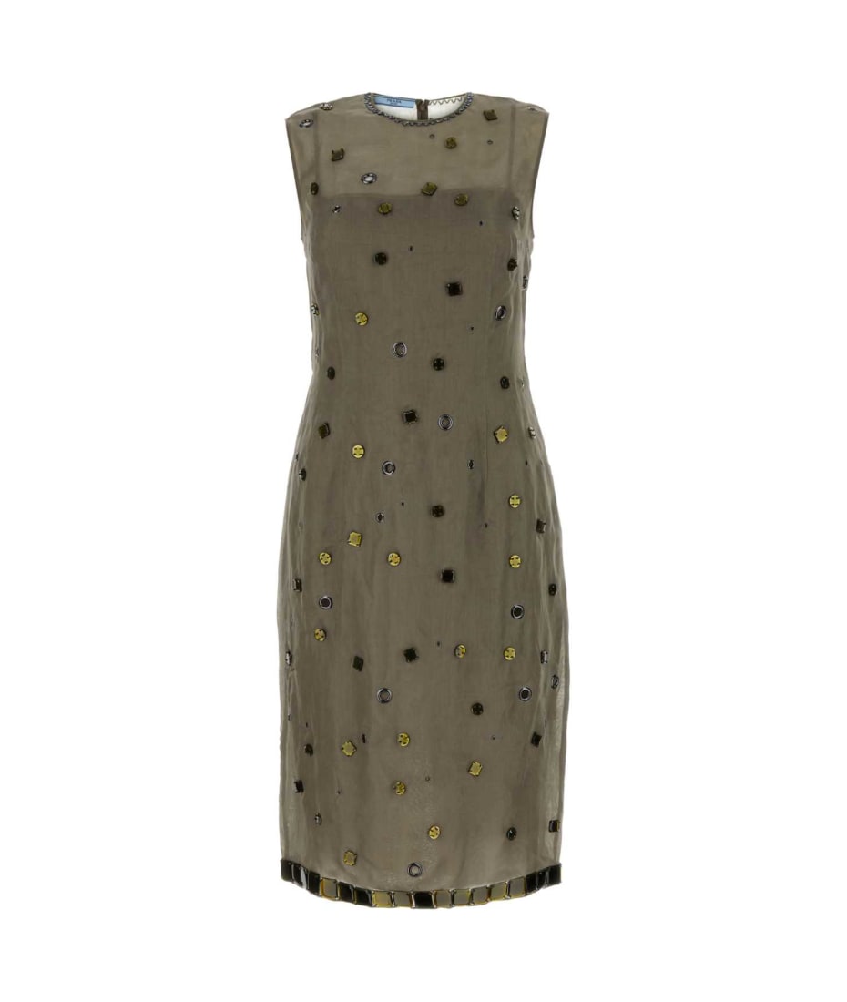 Prada Abito In Organza Tortora | italist