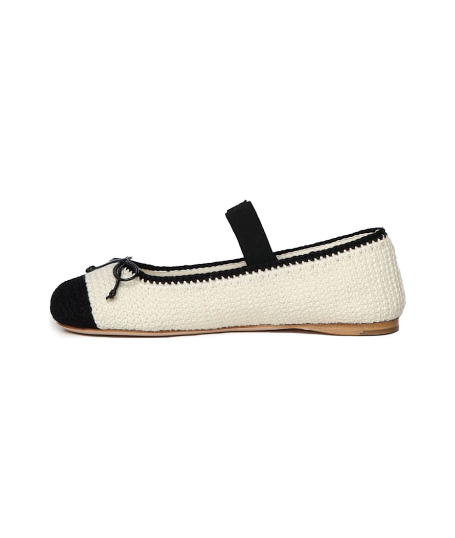 Two-tone Crochet Ballerinas