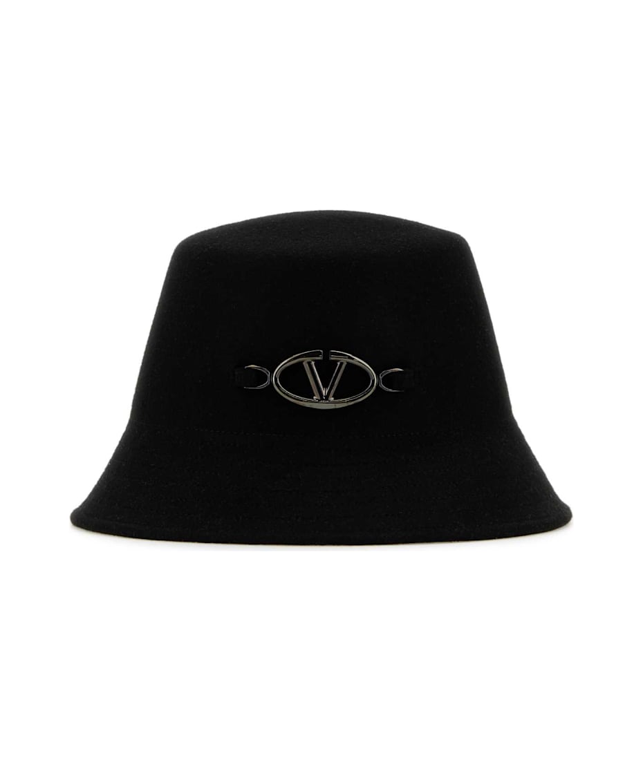 ハット VALENTINO GARAVANI Black Felt Bucket Hat Valentino Garavani Black Felt Bucket Hat | italist