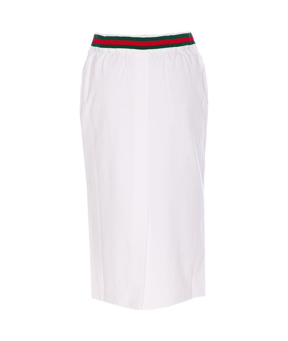スカート GUCCI SS25 Web skirt (810391XJG1A 9692) Gucci silk jacquard skirt in black | GUCCI® US