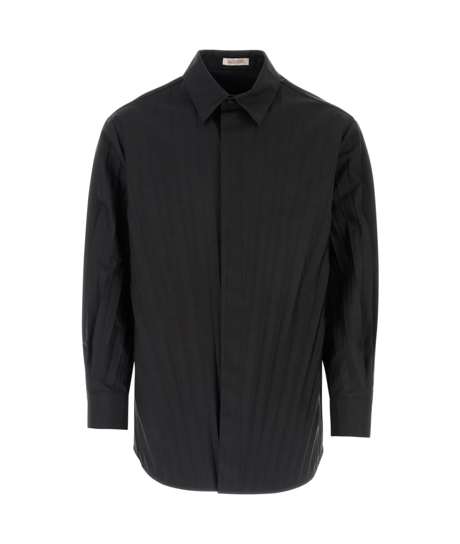 Valentino Black Tech Nylon Oversize Shirt | italist, ALWAYS LIKE A