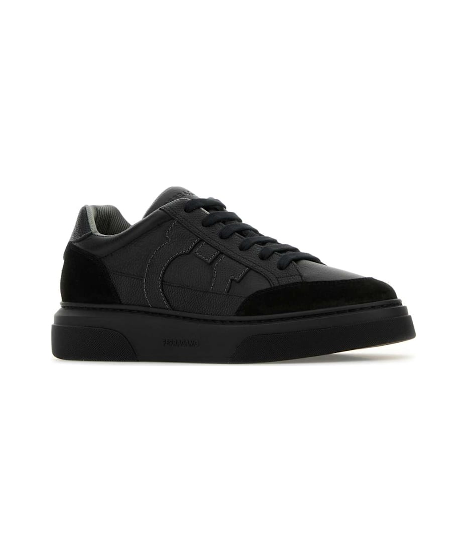 スニーカー SALVATORE FERRAGAMO Black Leather Cassina Sneakers Ferragamo Black Leather Cassina Sneakers | italist