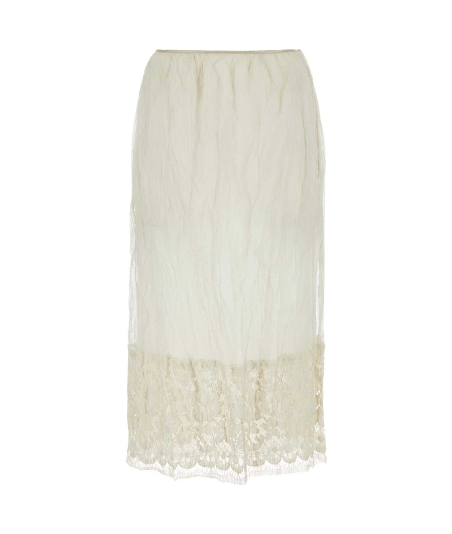 スカート Prada Ivory Mesh Skirt Prada Ivory Mesh Skirt | italist