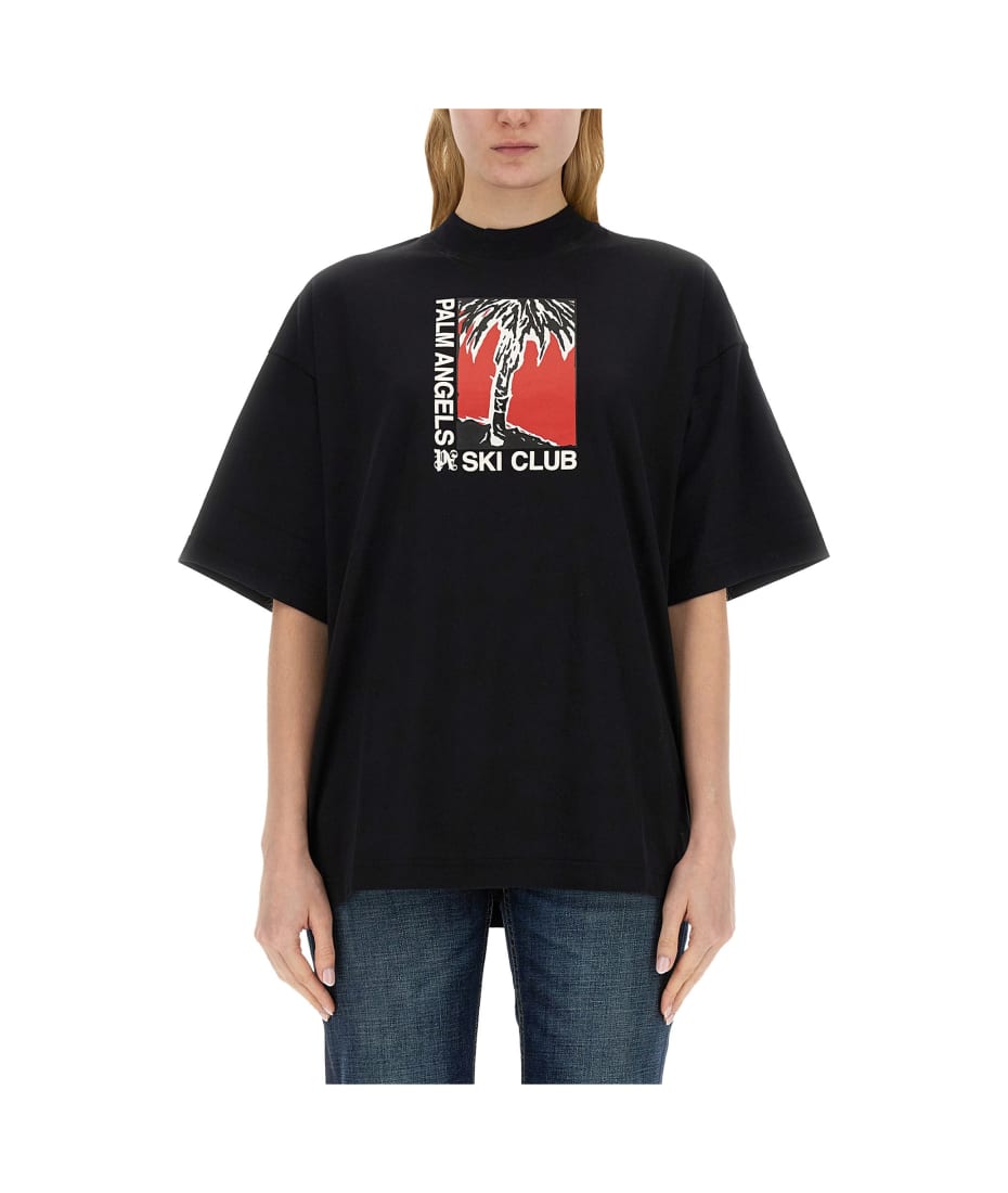 【関税&送料込】Palm Angels Palm Soft Fit T-Shirt Ski Club Palm Angels Palm Soft Fit T-shirt Ski Club | italist, ALWAYS