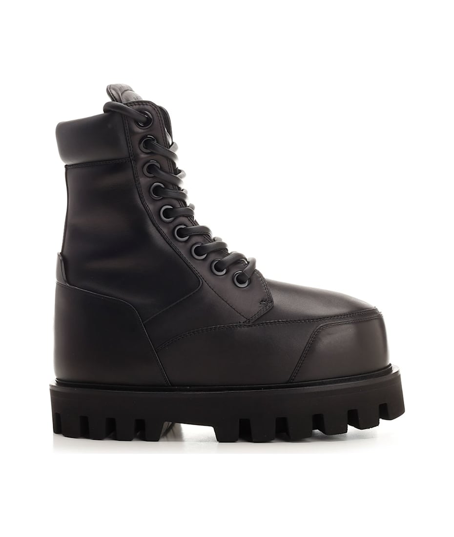 【関税込み】Ankle Boots - Alexander Mcqueen - Black/White - Women's luxury ankle boots - Alexander McQueen Tread Slick