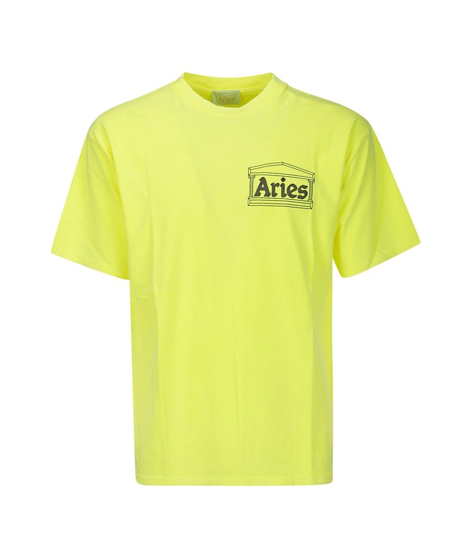 Tシャツ・カットソー ARIES U GLITCH TEMPLE KNIT YELLOW ARIU241PRST003YL Aries Fluoro Temple Ss Tee | italist