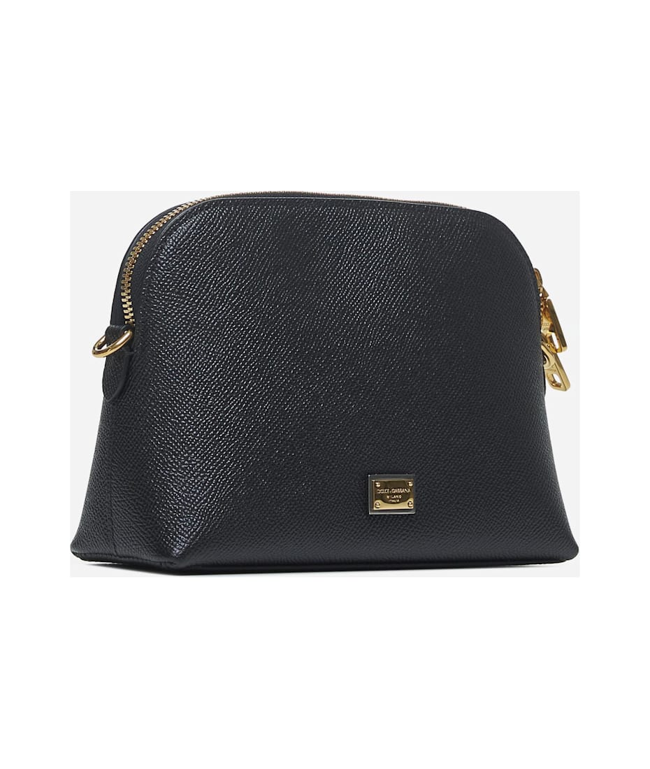 Dolce&Gabbana ミニショッピングバッグ ブラック SS25 Dolce & Gabbana Black Mini Bag With Shoulder Strap | italist