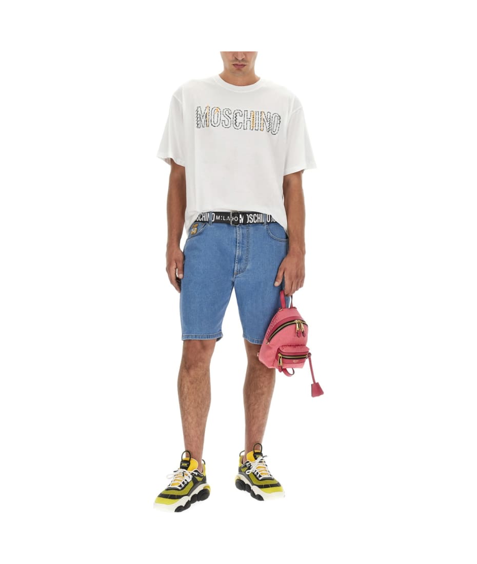 【関税&送料込】Moschino Jeans T-Shirt With Logo Logo jersey T-shirt Moschino Jeans | Moschino