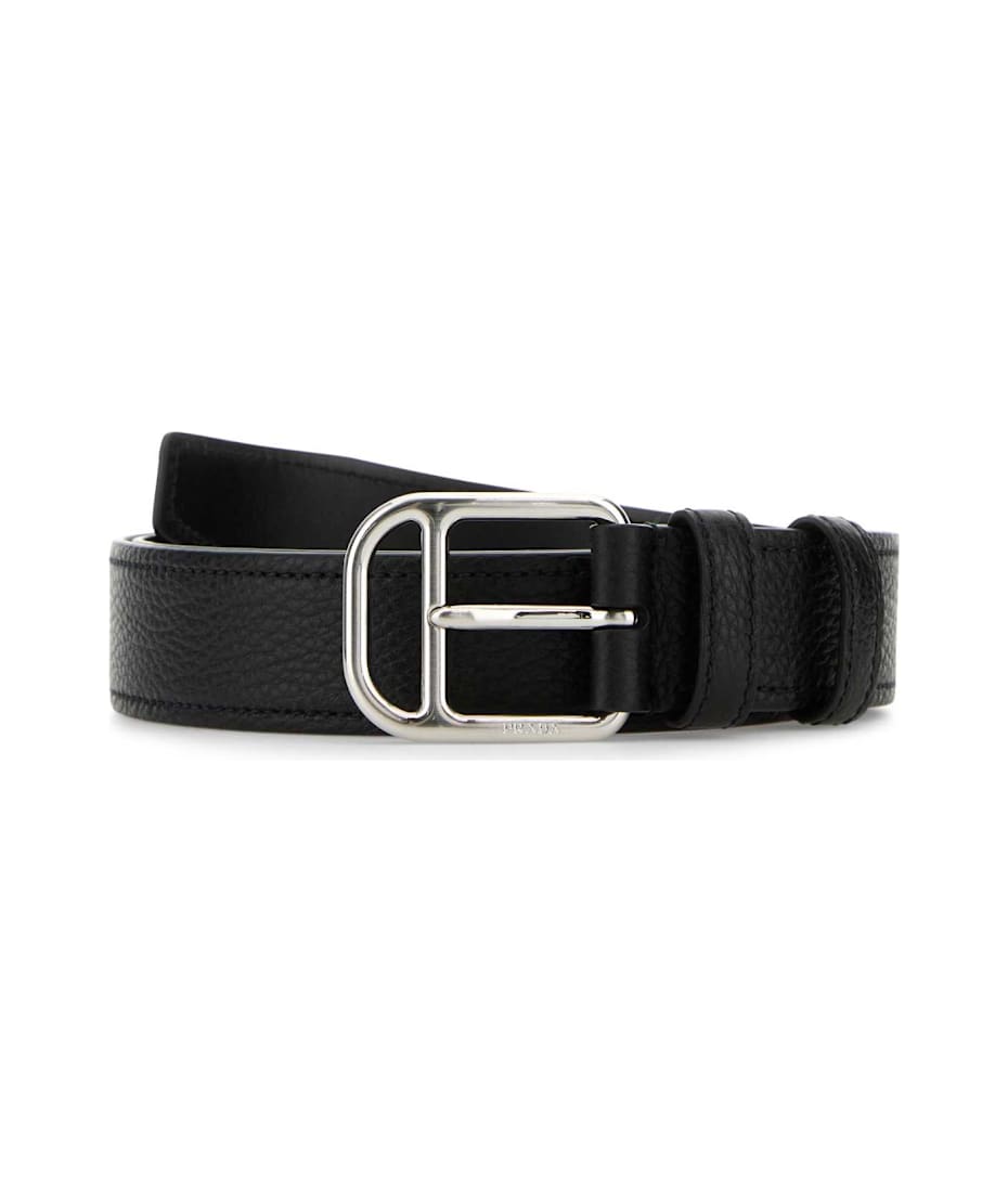 ベルト Prada Black belt in leather Prada Black Leather Belt | italist