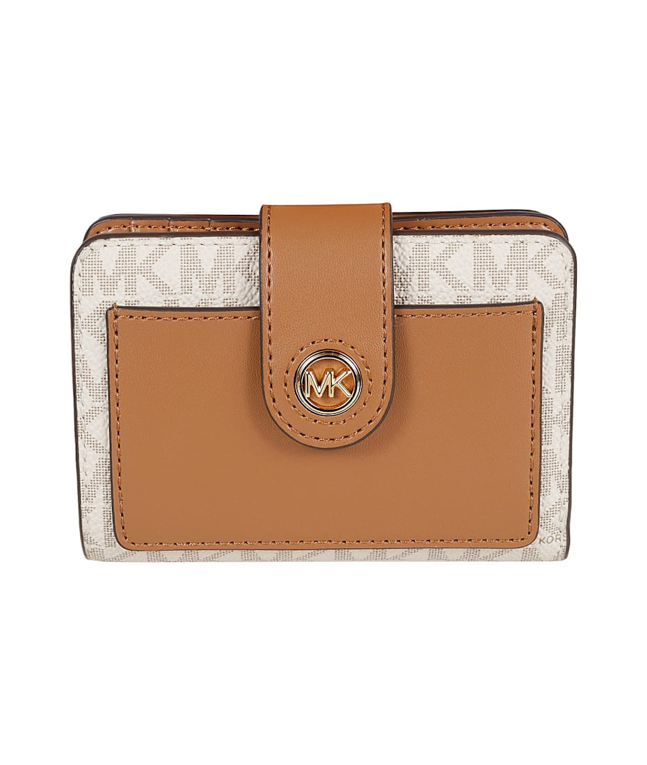 Michael Kors Logo Buttoned Card Case | italist