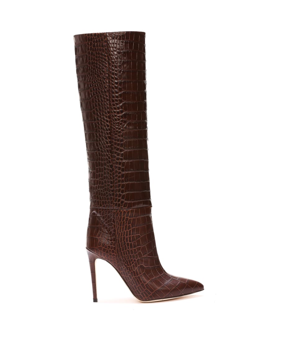 paris texas croc boots brown