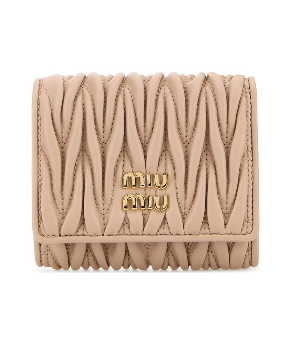 【meshiuma】Miu Miu Wallet Miu Miu Matelasse Nappa Leather Wallet Black in Leather - US