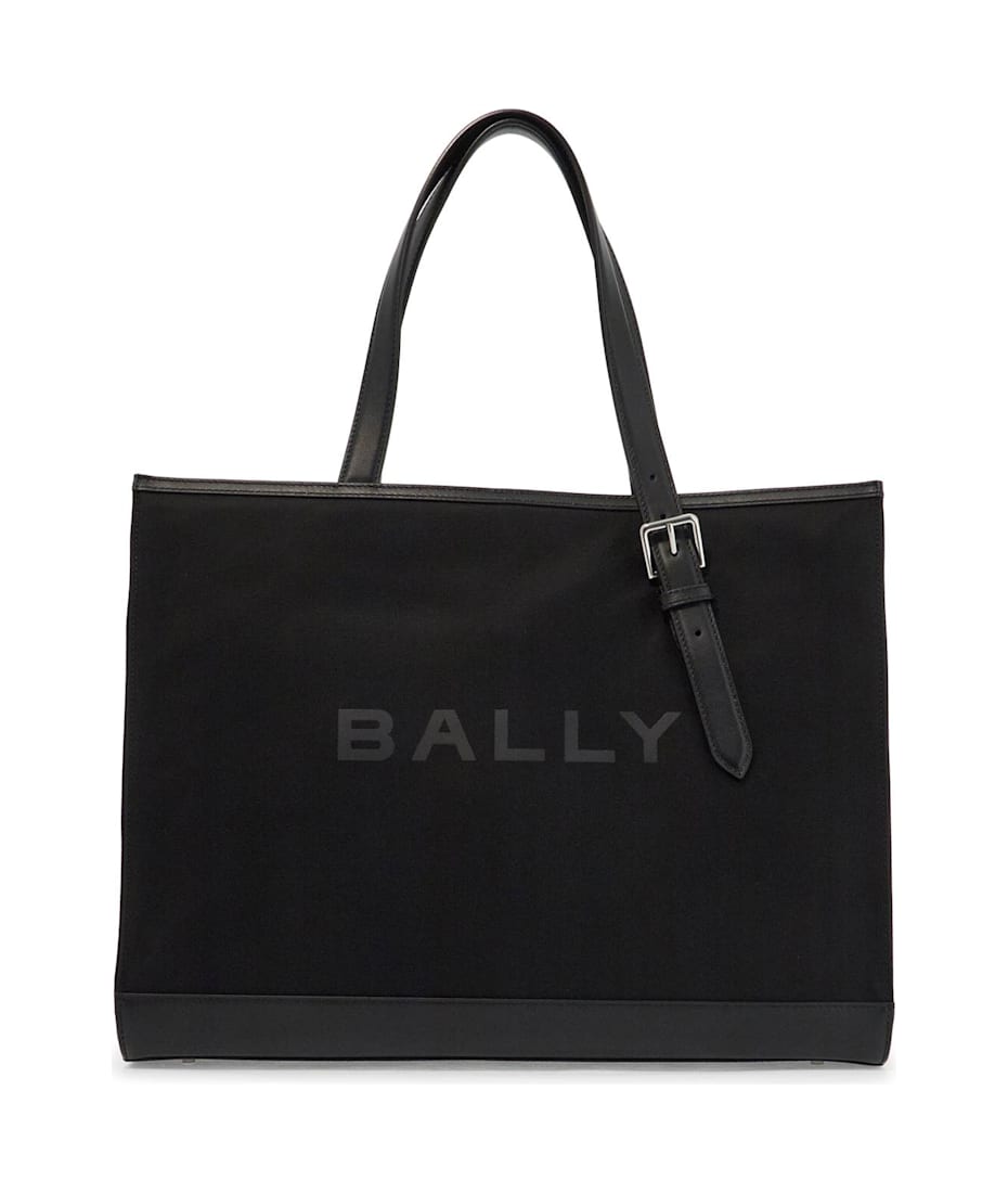 BALLY 黒 ナイロン トートバッグ Bally East/west Nylon And Leather Tote Bag | italist, ALWAYS