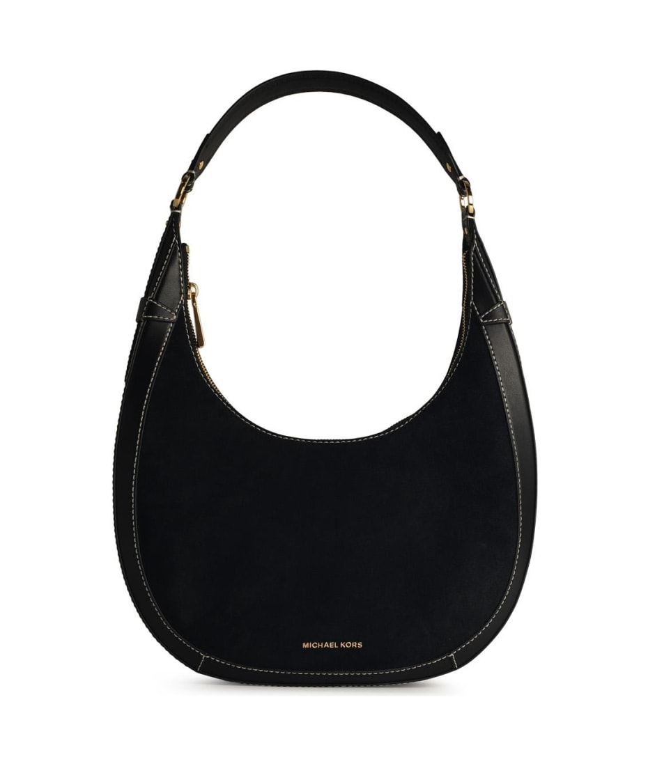 MICHAEL Michael Kors 'preston' Black Leather Shoulder Bag