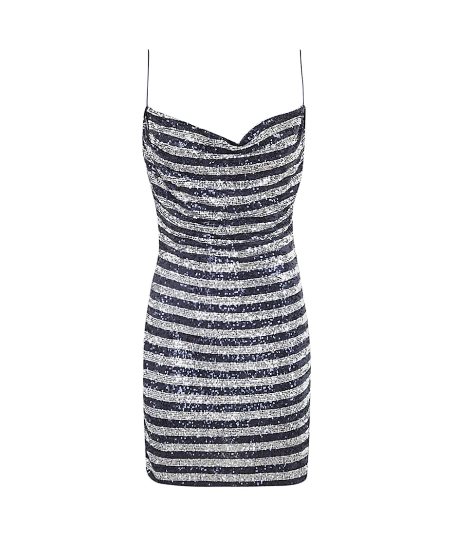 ワンピース BALMAIN BABYDOLL COWL NECK GLITTER SHORT DRESS Balmain Babydoll Cowl Neck Glitter Short Dress Clothing In