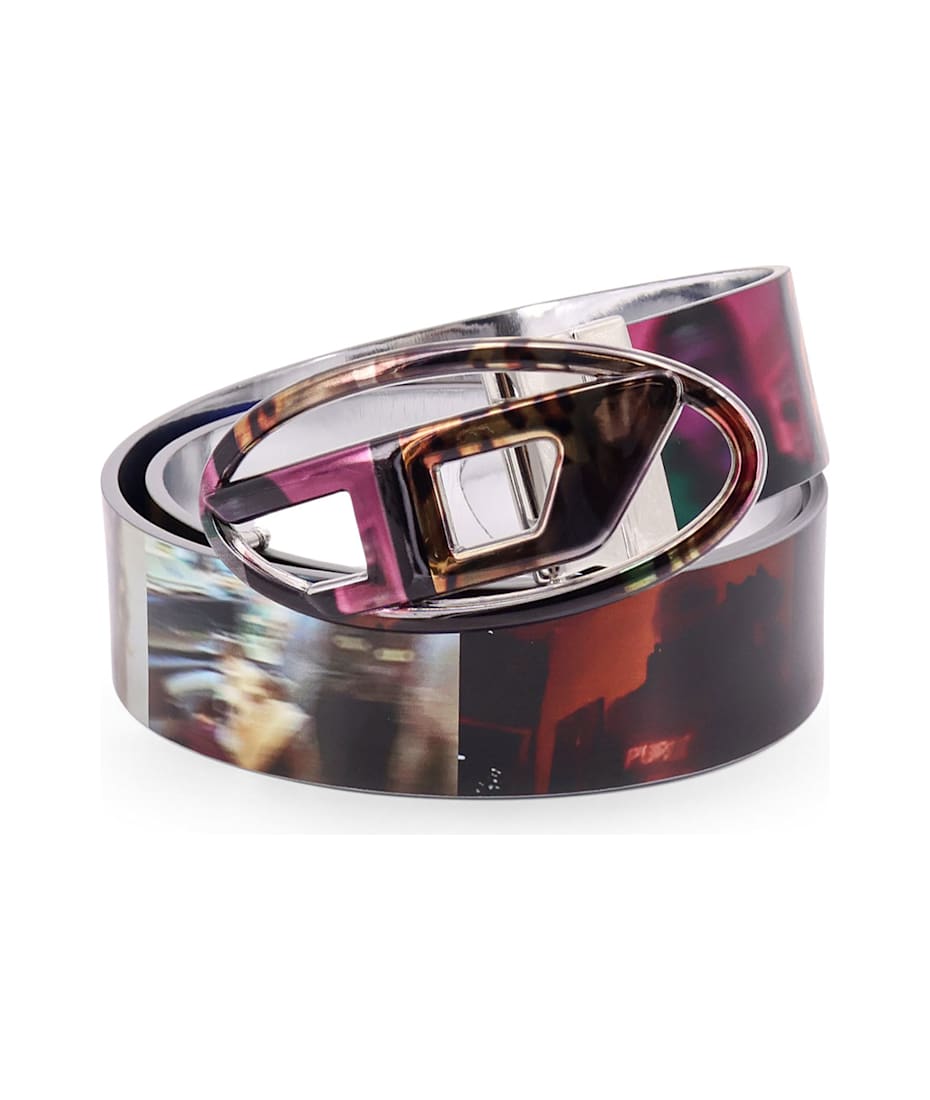 ベルト DIESEL FW24 (X10258 P8044H7296) Women's Belt with Livestream print | Multicolor | Diesel