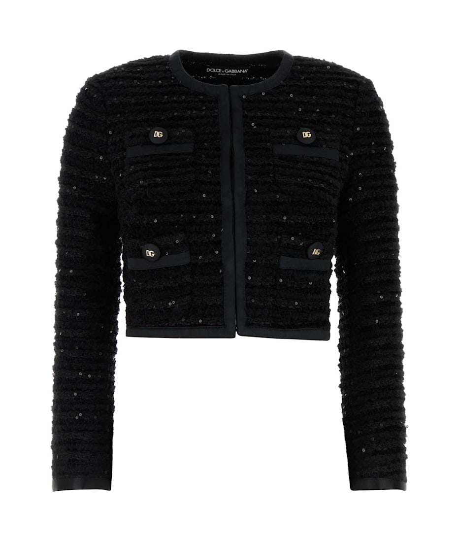ジャケット Dolce & Gabbana Black Tweed Blazer Dolce & Gabbana Black Tweed Blazer | italist
