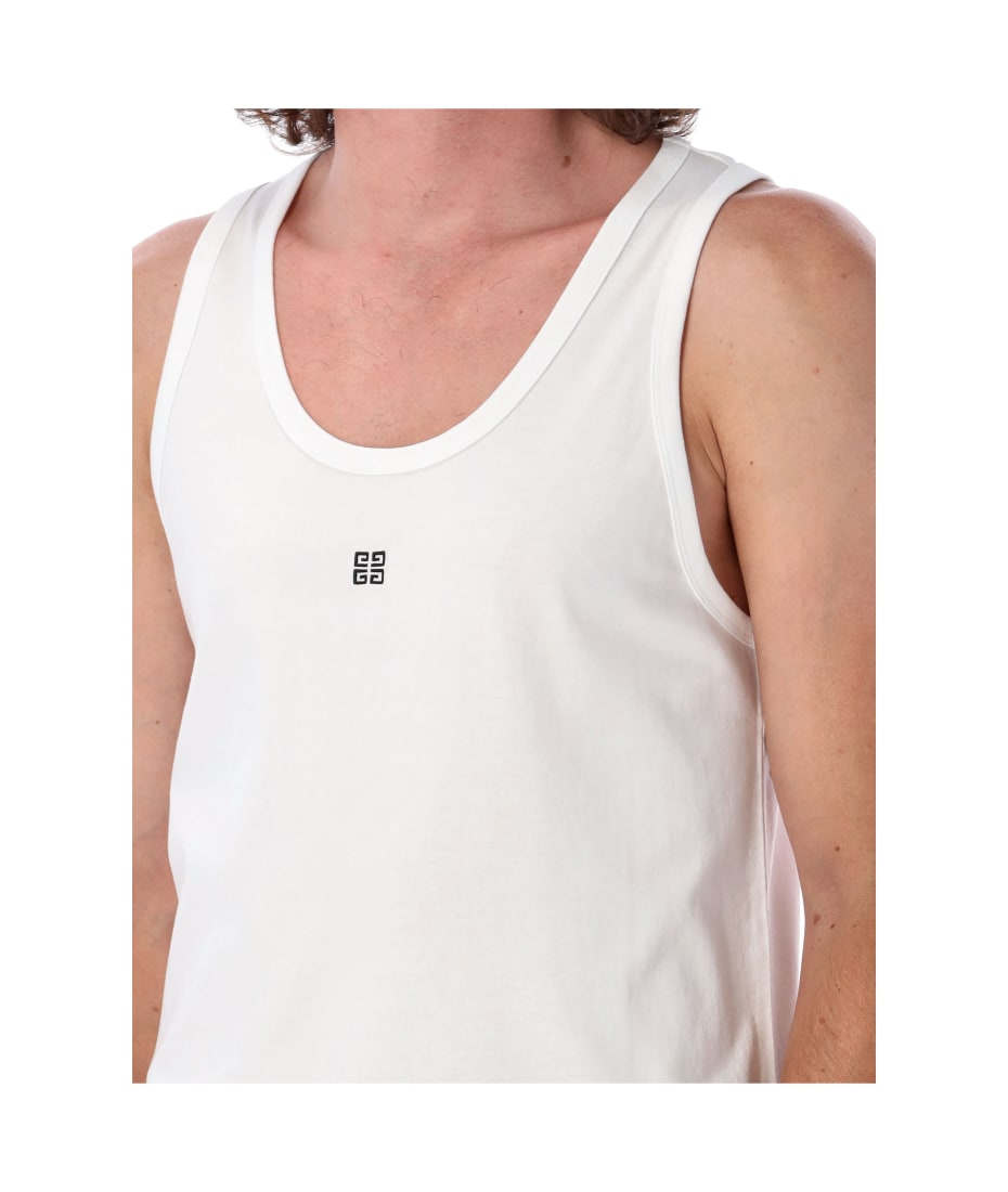 Tシャツ・カットソー GIVENCHY TANK TOP givenchy-White-Ribbed-Tank-Top