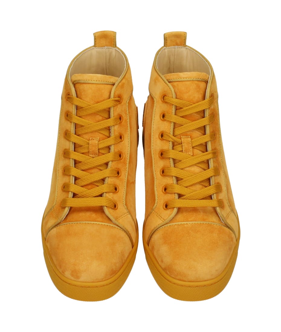 Christian Louboutin Suede Sneakers - Yellow Sneakers, Shoes - CHT328670