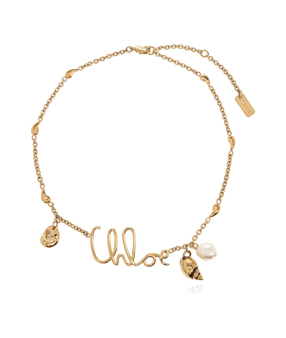 25SS【Chloe】Chloe Shells ネックレス/ゴールドブラス＆パール Chloé The Chloé Shells Necklace in Vintage gold | Chloé UK