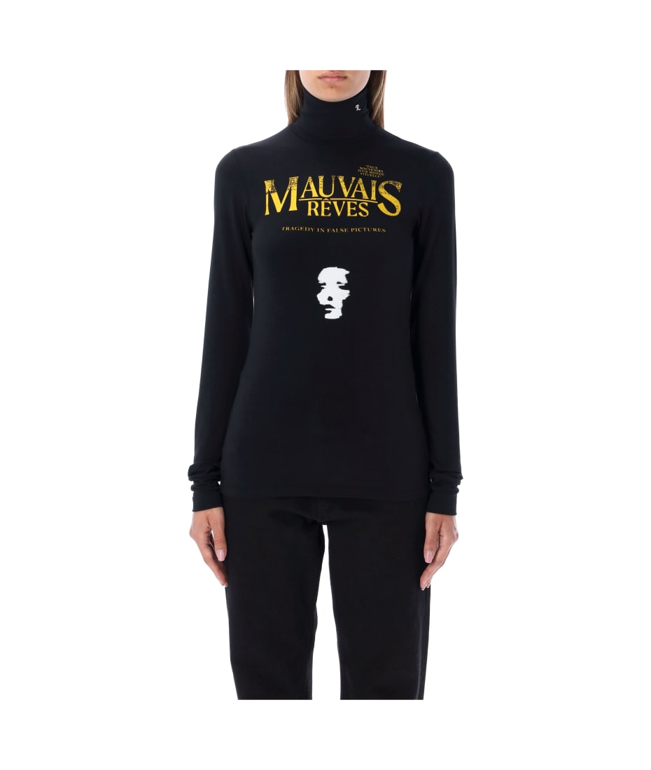 Raf Simons Turtleneck Mauvais Reves T-shirt | italist, ALWAYS LIKE