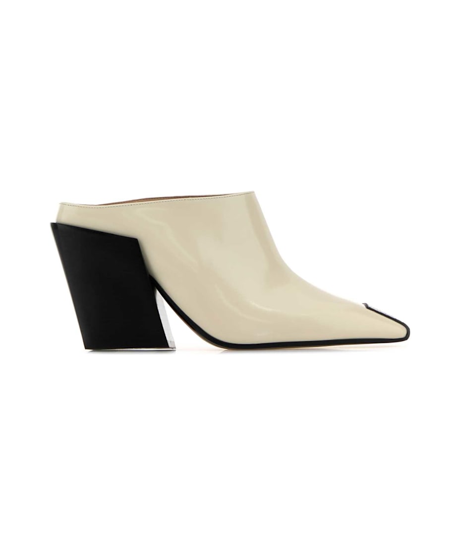 【関税&送料込】Bottega Veneta Ivory Leather Ventura Mules Bottega Veneta Ivory Leather Ventura Mules | italist, ALWAYS