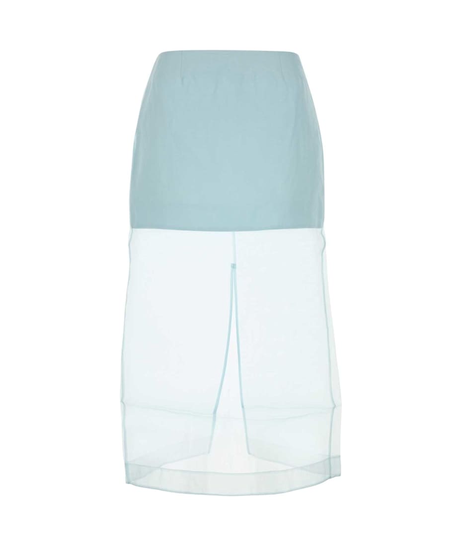 スカート Zimmermann Pastel light blue organza Crush layered skirt Zimmermann Pastel Light Blue Organza Crush Layered Skirt