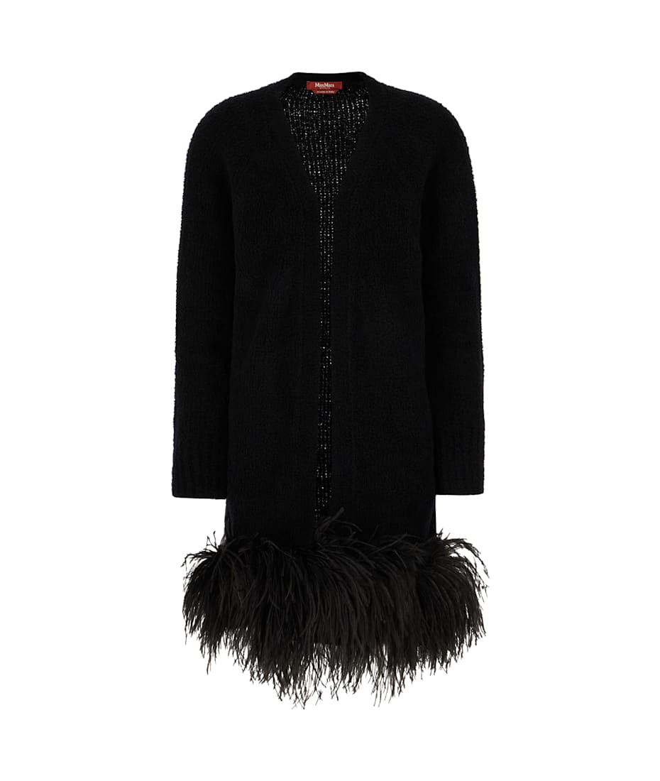 Max Mara Studio Black Wool Blend Cardigan | italist, ALWAYS