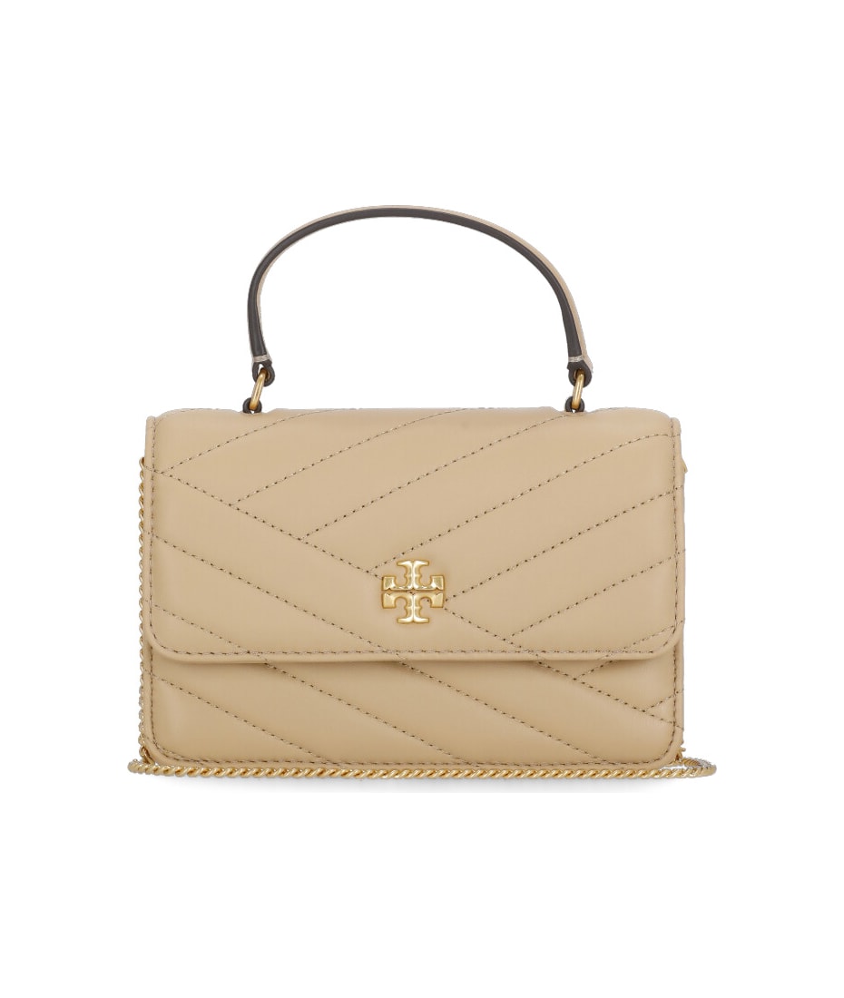 Tory Burch 'kira' Chain Wallet In Beige