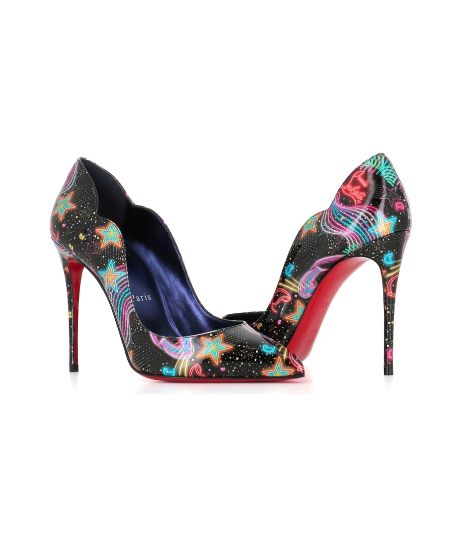 Christian Louboutin, Hot Chick 100 patent degrade pumps