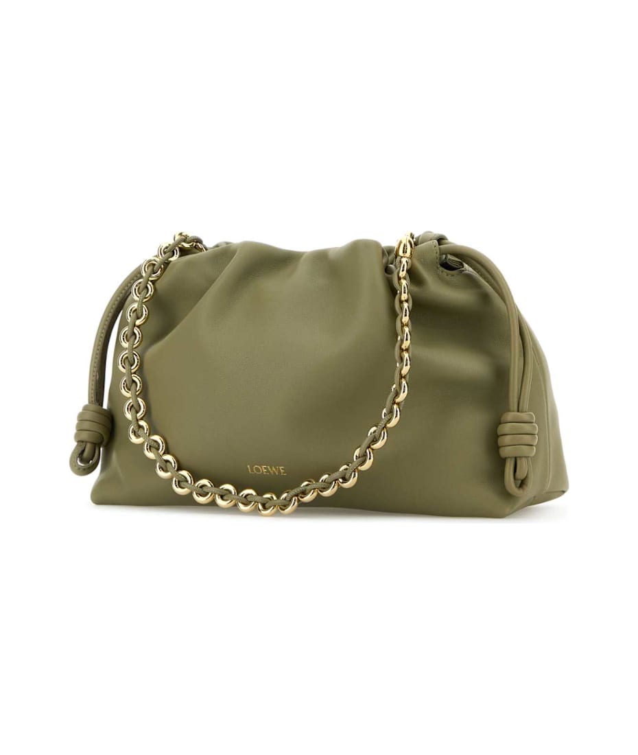 トートバッグ LOEWE Sage Green Nappa Leather Medium Flamenco Clutch Medium Flamenco clutch in nappa calfskin Green - LOEWE