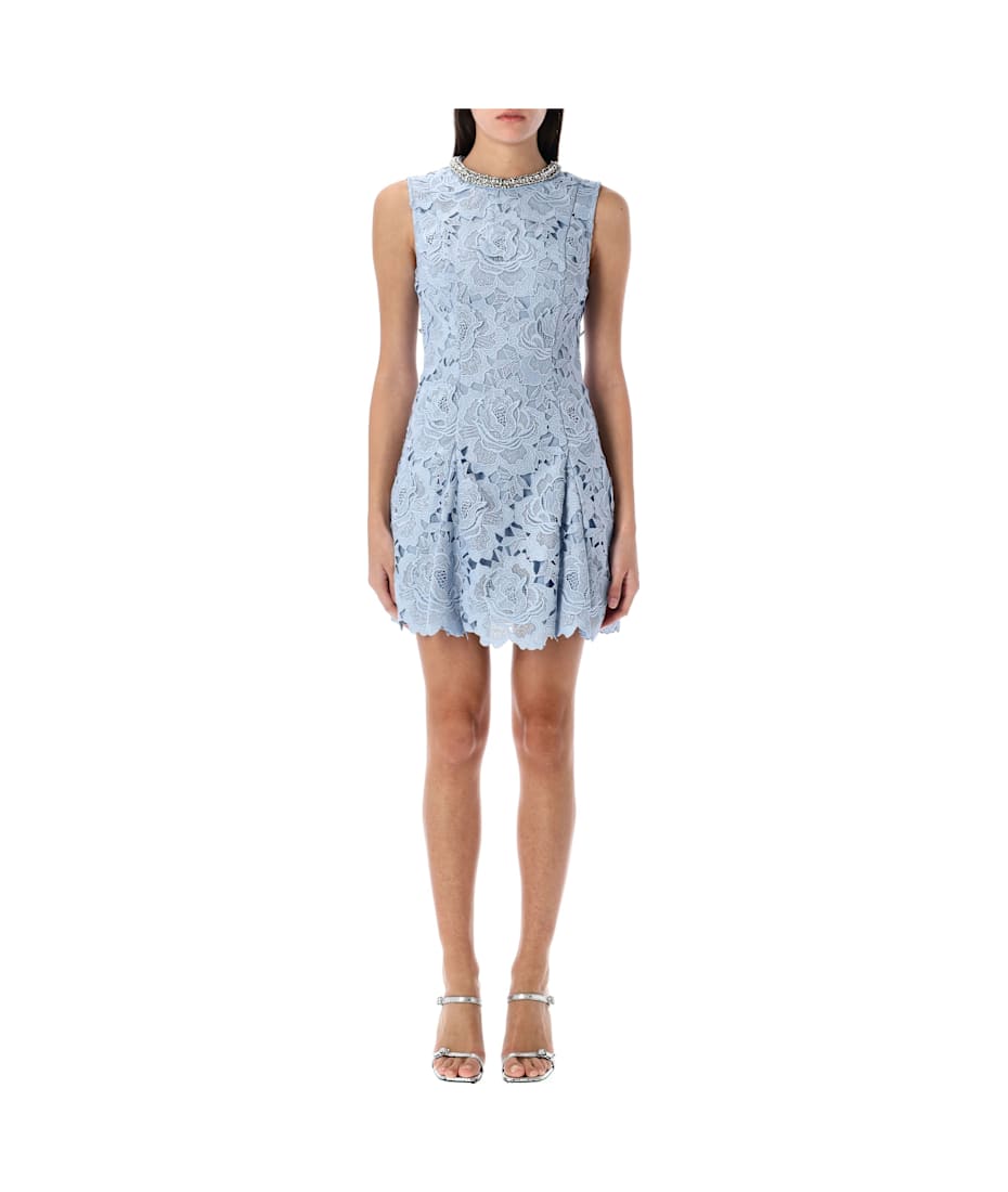 self-portrait Flower Lace Mini Dress | italist