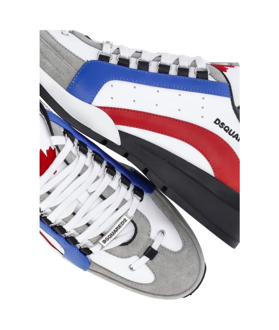 VIP【関税送料無料】希少 DSQUARED2 FREE LEATHER SNEAKERS Dsquared2 Logo Detail Leather Sneakers | italist