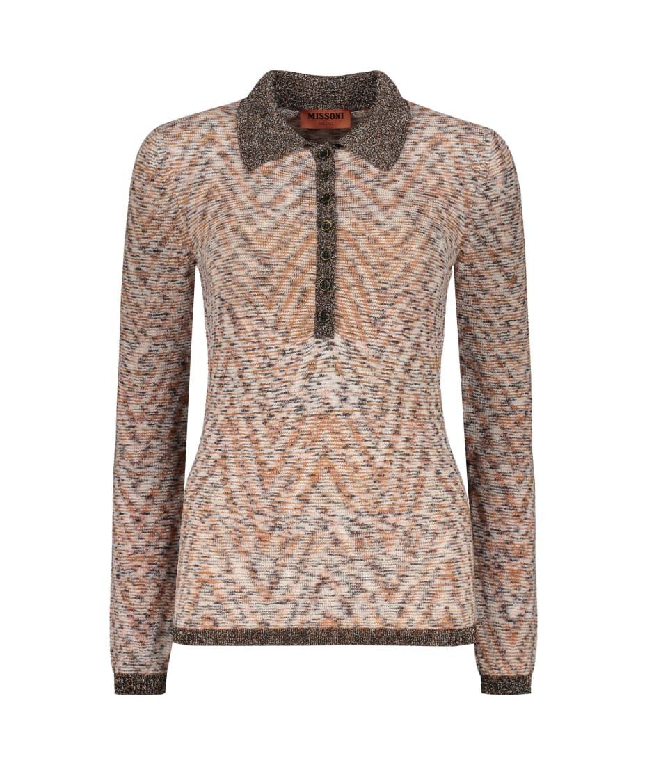 Missoni Knitted Wool Polo Shirt | italist
