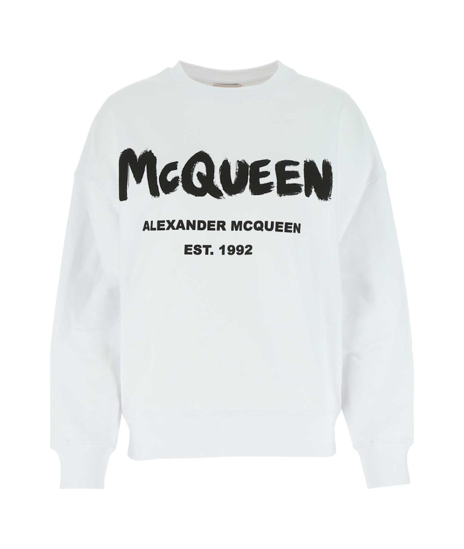その他 alexander mcqueen White cotton oversize sweatshirt Alexander McQueen White Cotton Oversize Sweatshirt フリース