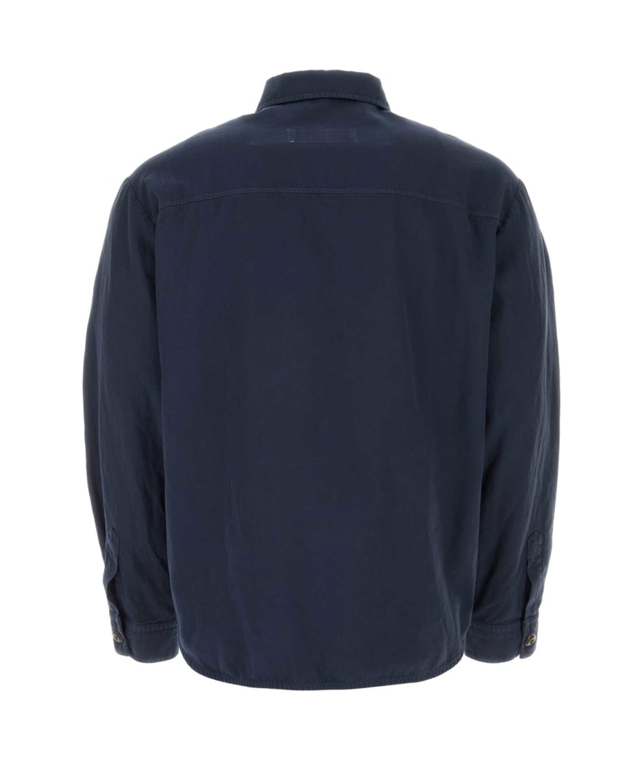 Tシャツ・カットソー Fay SS23 Navy blue cotton blend shirt (MDM0446276TRR5 U809) Fay Navy Blue Cotton Blend Shirt | italist