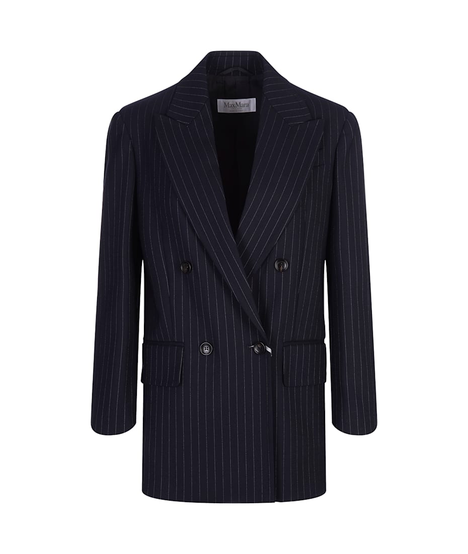 VIP【Max Mara】Albany ウールブレンドブレザージャケット Max Mara Navy Blue Albany Blazer | italist