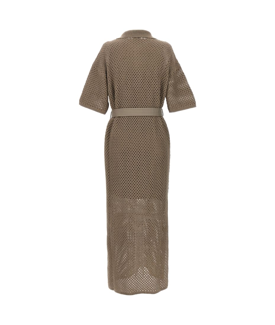 Brunello Cucinelli Crochet-knit Midi Dress | italist, ALWAYS LIKE A SALE Brunello Cucinelli Crochet-knit Midi Dress | italist, ALWAYS LIKE A SALE