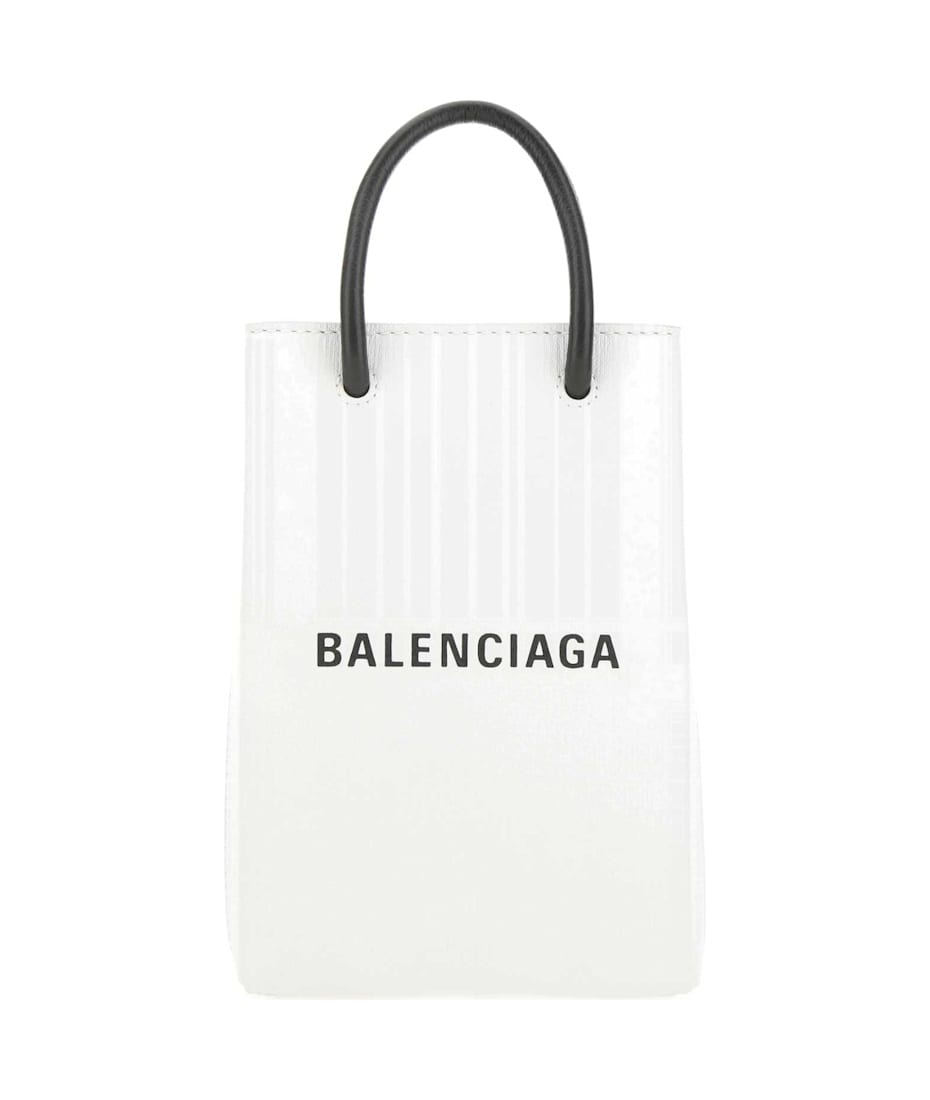 【送料&関税込】Balenciaga White Leather Phone Case Balenciaga White Leather Phone Case | italist
