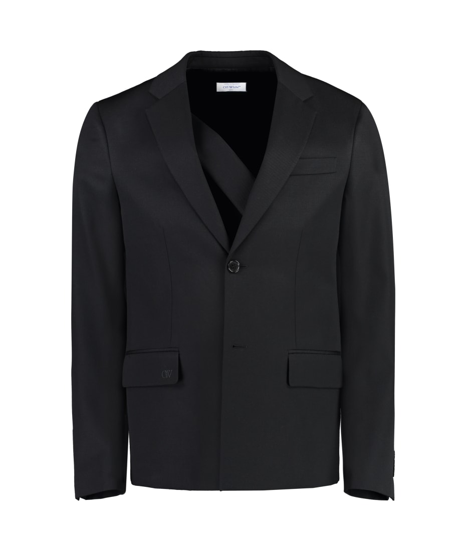 Off-White Single-breasted Virgin Wool Jacket | italist, ALWAYS