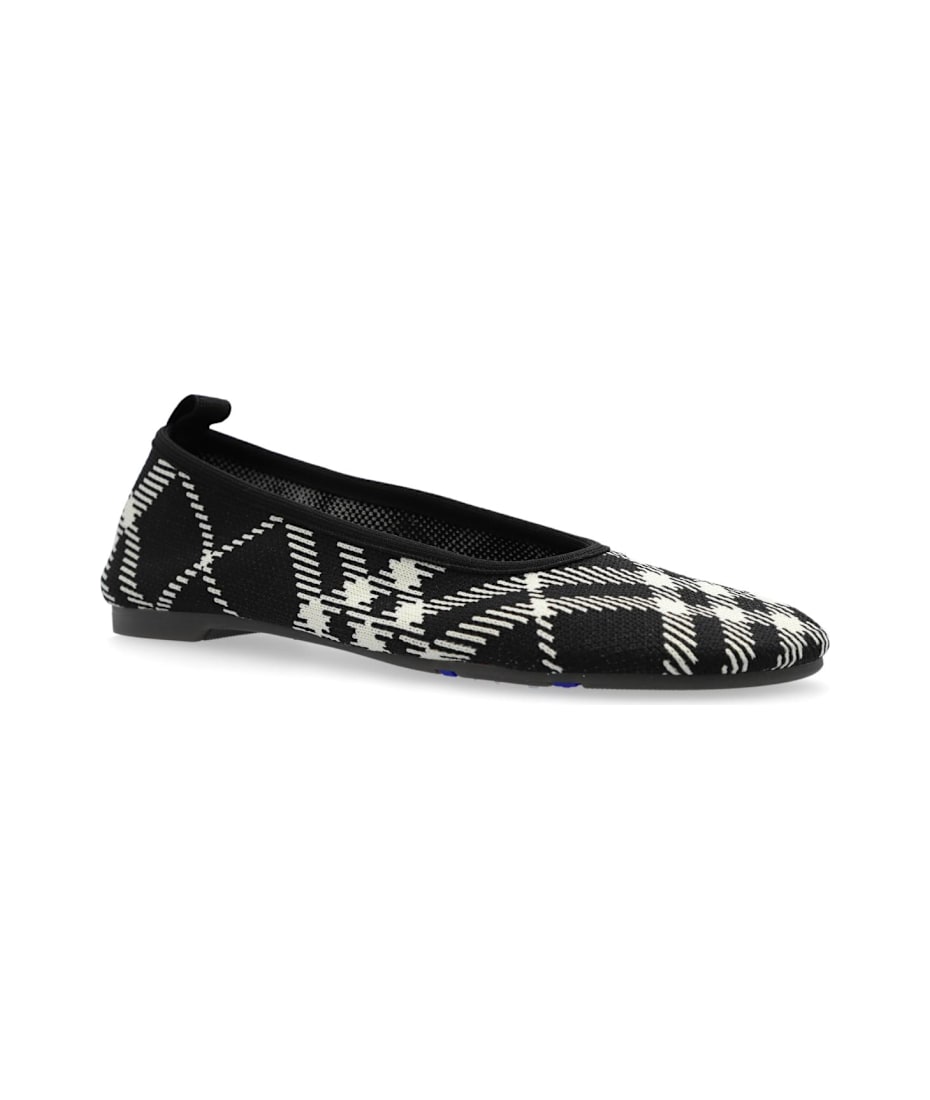 Burberry Black shops Leather Ballet Flats (New, Size 37.5)