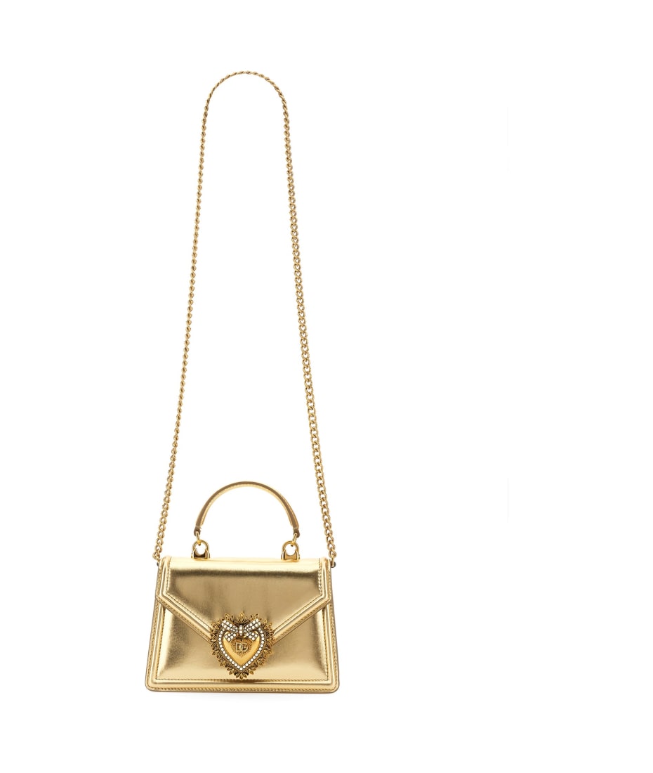 Dolce & Gabbana Sicily Small Grained-leather Handbag in Natural