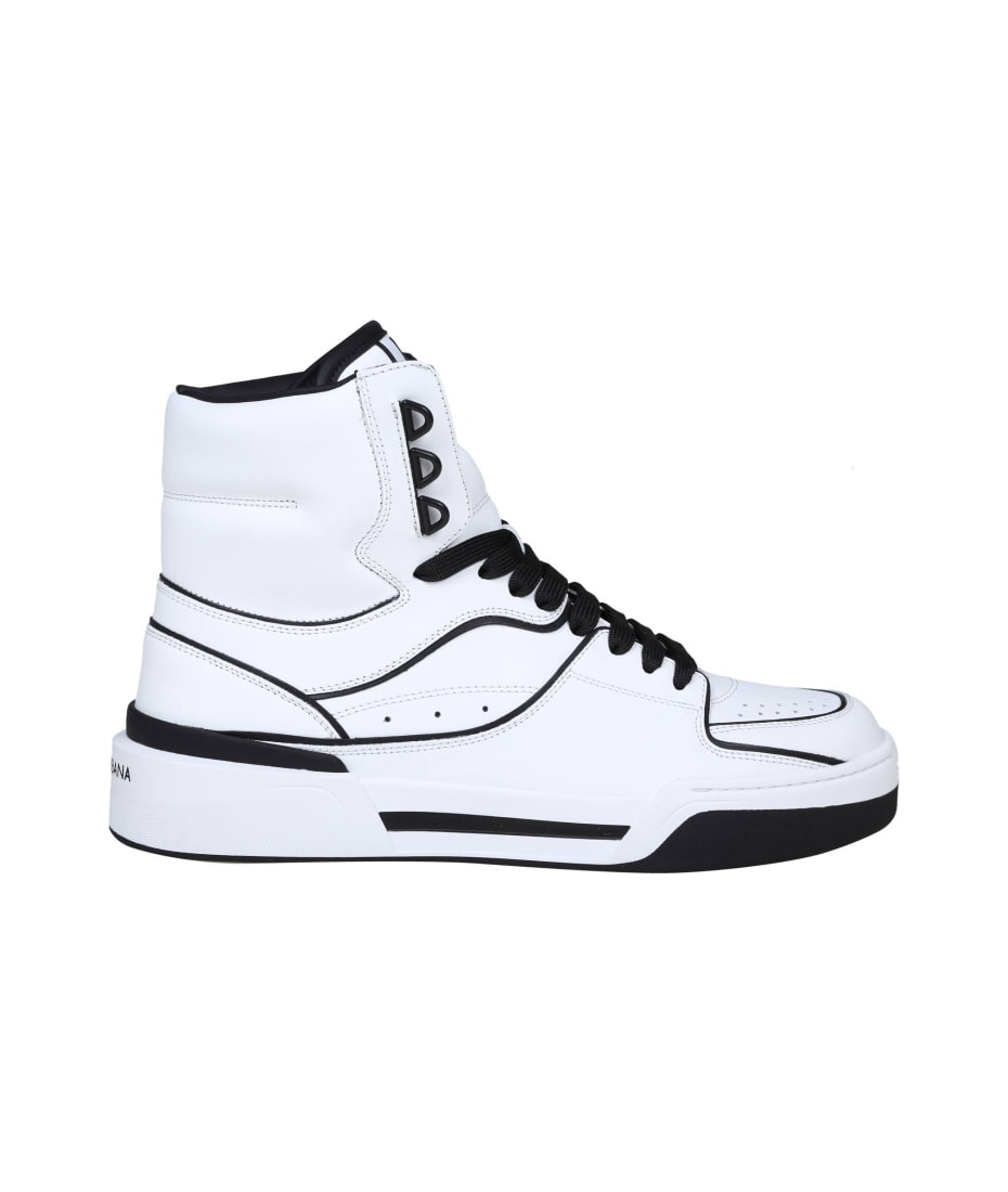 Dolce & Gabbana High Sneakers In Black And White Nappa | italist, ALWAYS  LIKE A SALE
