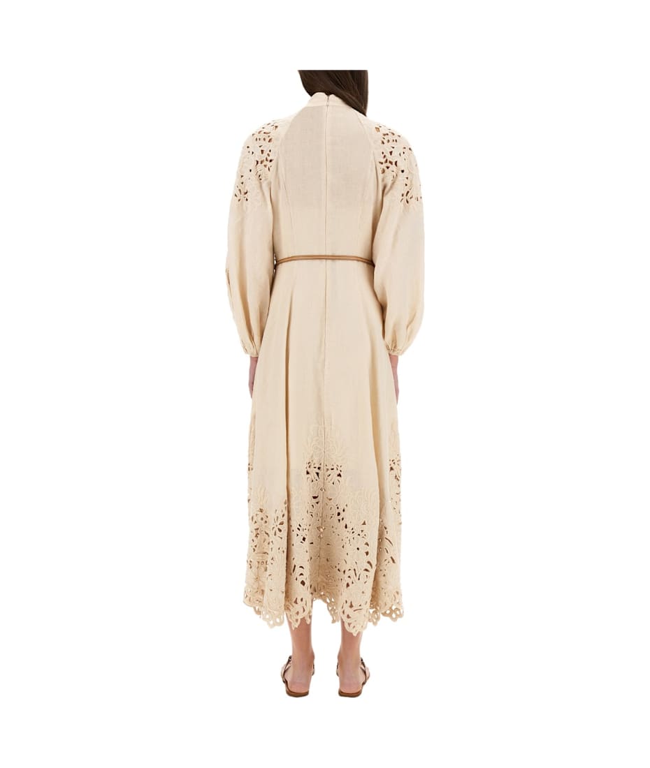 【送料&関税込】Zimmermann Embroidered wylie Dress Wylie belted embroidered cotton mini dress ZIMMERMANN pour