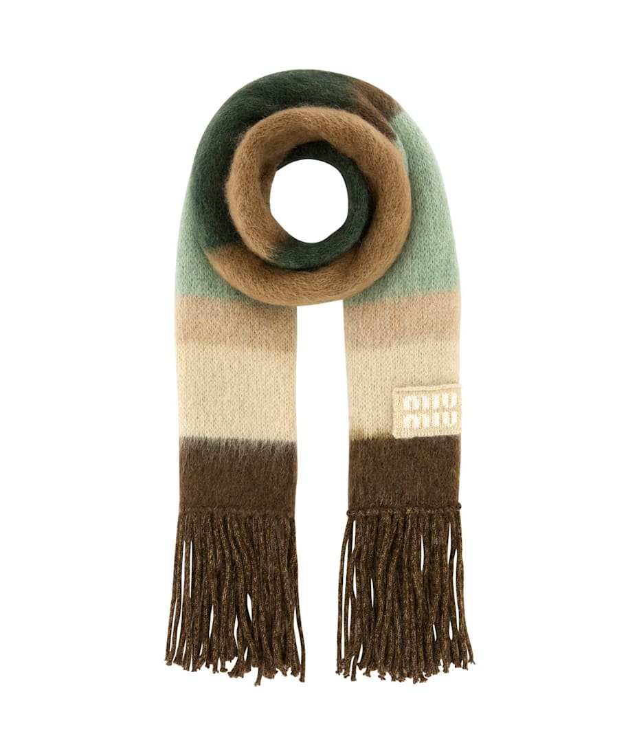 【関税&送料込】Miu Miu Embroidered Mohair Blend Scarf 関税&送料込】Miu Miu Embroidered Mohair Blend Scarf (MiuMiu