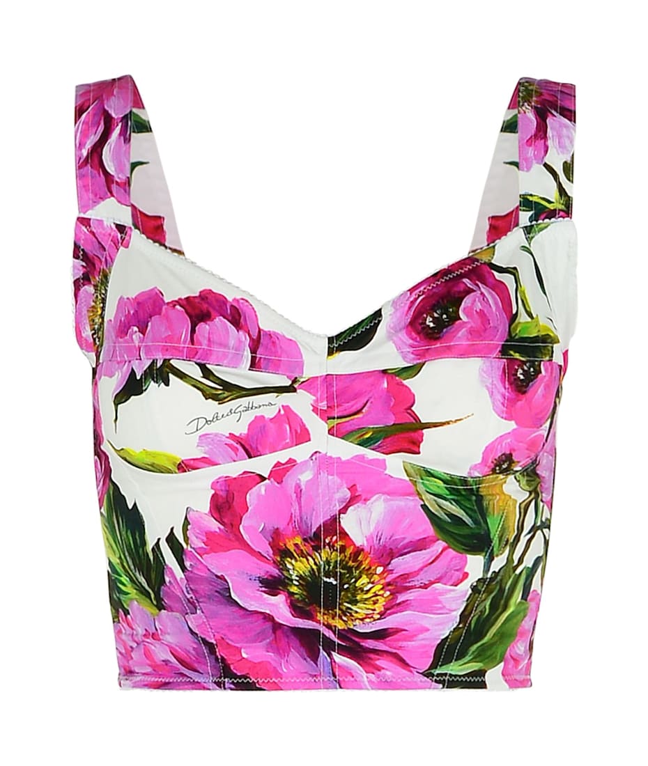 Dolce & Gabbana Peony Print Bustier | italist