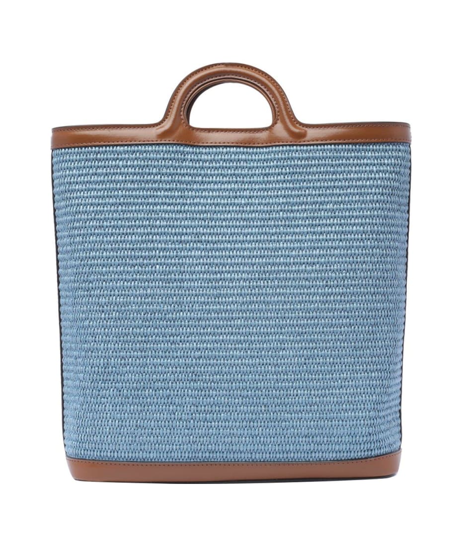 Marni Logo Embroidered Raffia Tote Bag | italist