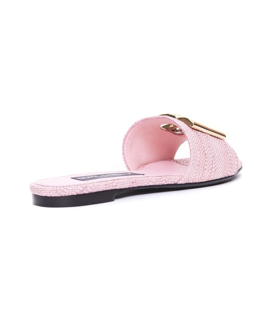 Pink Fabric Slippers