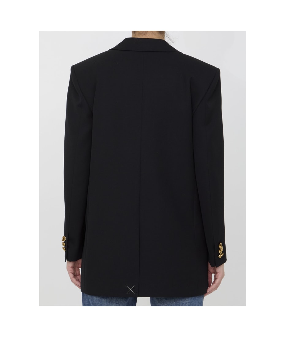 Bottega Veneta Double-breasted Jacket With Knot Buttons - BLACK